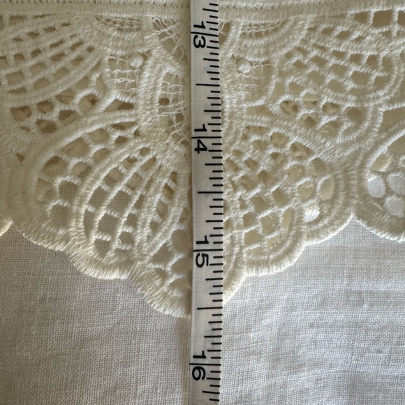 Sezane Edith Blouse 34 Ecru XS eyelet cami tank - Picture 9 of 10